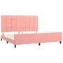 Estructura de cama con cabecero de terciopelo rosa 200x200 cm de vidaXL, Camas y somieres - Ref: Foro24-3125780, Precio: 236,...