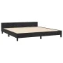 Bed frame with black velvet headboard 180x200 cm by vidaXL, Beds and slatted bases - Ref: Foro24-3125893, Price: 244,19 €, Di...