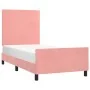 Pink velvet bed frame with headboard 90x190 cm by vidaXL, Beds and slatted bases - Ref: Foro24-3125610, Price: 153,97 €, Disc...