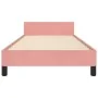 Pink velvet bed frame with headboard 90x190 cm by vidaXL, Beds and slatted bases - Ref: Foro24-3125610, Price: 153,97 €, Disc...