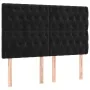 Estructura de cama con cabecero de terciopelo negro 140x200 cm de vidaXL, Camas y somieres - Ref: Foro24-3125942, Precio: 264...