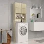 Waschmaschinenschrank aus Sonoma-Eichenholz, 64 x 25,5 x 190 cm von vidaXL, Zubehör für Waschmaschinen und Trockner - Ref: Fo...