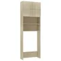 Waschmaschinenschrank aus Sonoma-Eichenholz, 64 x 25,5 x 190 cm von vidaXL, Zubehör für Waschmaschinen und Trockner - Ref: Fo...
