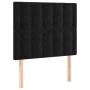 Bed frame with black velvet headboard 90x200 cm by vidaXL, Beds and slatted bases - Ref: Foro24-3125979, Price: 179,03 €, Dis...