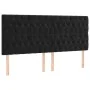 Estructura de cama con cabecero de terciopelo negro 180x200 cm de vidaXL, Camas y somieres - Ref: Foro24-3125954, Precio: 285...