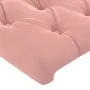 Estructura de cama con cabecero de terciopelo rosa 140x200 cm de vidaXL, Camas y somieres - Ref: Foro24-3125945, Precio: 288,...