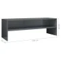 Grau glänzender TV-Schrank aus Sperrholz, 120 x 40 x 40 cm von vidaXL, TV-Möbel - Ref: Foro24-800044, Preis: 53,34 €, Rabatt: %