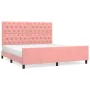 Estructura de cama con cabecero de terciopelo rosa 160x200 cm de vidaXL, Camas y somieres - Ref: Foro24-3125951, Precio: 238,...