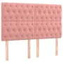 Estructura de cama con cabecero de terciopelo rosa 160x200 cm de vidaXL, Camas y somieres - Ref: Foro24-3125951, Precio: 238,...