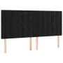Bed frame with black velvet headboard 200x200 cm by vidaXL, Beds and slatted bases - Ref: Foro24-3126021, Price: 237,95 €, Di...