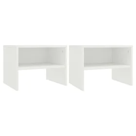 Nachttische 2 Stück weißes Sperrholz 40x30x30 cm von vidaXL, Nachttische - Ref: Foro24-800064, Preis: 37,58 €, Rabatt: %