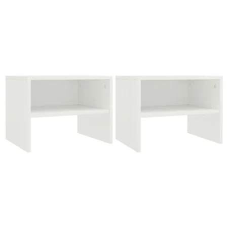 Nachttische 2 Stück weißes Sperrholz 40x30x30 cm von vidaXL, Nachttische - Ref: Foro24-800064, Preis: 38,31 €, Rabatt: %