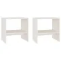 Bedside tables 2 pcs solid white pine wood 40x30.5x40 cm by vidaXL, Nightstands - Ref: Foro24-808056, Price: 54,50 €, Discoun...