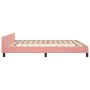 Pink velvet bed frame with headboard 180x200 cm by vidaXL, Beds and slatted bases - Ref: Foro24-3126018, Price: 212,33 €, Dis...