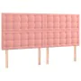 Pink velvet bed frame with headboard 180x200 cm by vidaXL, Beds and slatted bases - Ref: Foro24-3126018, Price: 212,33 €, Dis...