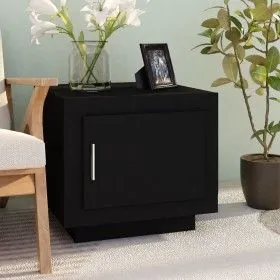 Mesa de centro madera contrachapada negra 51x50x45 cm de vidaXL, Mesas de centro - Ref: Foro24-811800, Precio: 43,02 €, Descu...