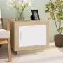 Mesa de centro madera contrachapada blanco y Sonoma 51x50x45 cm de vidaXL, Mesas de centro - Ref: Foro24-811804, Precio: 48,7...