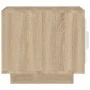Mesa de centro madera contrachapada blanco y Sonoma 51x50x45 cm de vidaXL, Mesas de centro - Ref: Foro24-811804, Precio: 48,7...