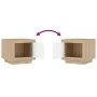 Mesa de centro madera contrachapada blanco y Sonoma 51x50x45 cm de vidaXL, Mesas de centro - Ref: Foro24-811804, Precio: 48,7...