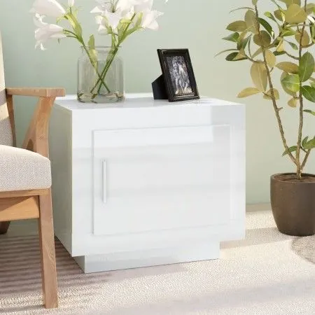 Engineered wood glossy white coffee table 51x50x45 cm by vidaXL, Coffee table - Ref: Foro24-811805, Price: 45,94 €, Discount: %