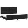 Bed frame with black velvet headboard 200x200 cm by vidaXL, Beds and slatted bases - Ref: Foro24-3125960, Price: 271,29 €, Di...