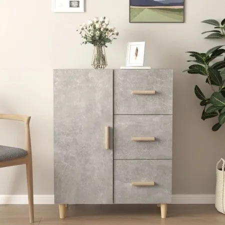 Concrete gray plywood sideboard 69.5x34x90 cm by vidaXL, Sideboards - Ref: Foro24-812172, Price: 80,82 €, Discount: %