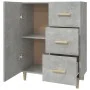 Concrete gray plywood sideboard 69.5x34x90 cm by vidaXL, Sideboards - Ref: Foro24-812172, Price: 80,82 €, Discount: %