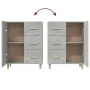 Aparador de madera contrachapada gris hormigón 69,5x34x90 cm de vidaXL, Aparadores - Ref: Foro24-812172, Precio: 80,82 €, Des...