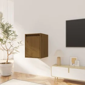 Honey brown solid pine wood wall cabinet 30x30x40 cm by vidaXL, Shelves and shelves - Ref: Foro24-813481, Price: 29,02 €, Dis...