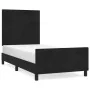 Estructura de cama con cabecero de terciopelo negro 90x190 cm de vidaXL, Camas y somieres - Ref: Foro24-3125607, Precio: 147,...