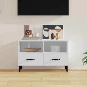 Weißer TV-Schrank aus Sperrholz, 80 x 36 x 50 cm von vidaXL, TV-Möbel - Ref: Foro24-812591, Preis: 47,83 €, Rabatt: %