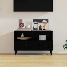 Mueble para TV madera contrachapada negro 80x36x50 cm de vidaXL, Muebles TV - Ref: Foro24-812592, Precio: 64,99 €, Descuento: %