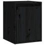 Massiver Wandschrank aus schwarzem Kiefernholz, 30 x 30 x 40 cm von vidaXL, Regale und Regale - Ref: Foro24-813483, Preis: 32...