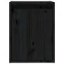 Solid black pine wood wall cabinet 30x30x40 cm by vidaXL, Shelves and shelves - Ref: Foro24-813483, Price: 32,94 €, Discount: %