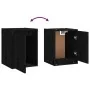 Massiver Wandschrank aus schwarzem Kiefernholz, 30 x 30 x 40 cm von vidaXL, Regale und Regale - Ref: Foro24-813483, Preis: 32...