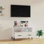 Glänzend weißer Sperrholz-TV-Schrank 80x36x50 cm von vidaXL, TV-Möbel - Ref: Foro24-812597, Preis: 59,51 €, Rabatt: %