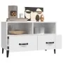 Glänzend weißer Sperrholz-TV-Schrank 80x36x50 cm von vidaXL, TV-Möbel - Ref: Foro24-812597, Preis: 59,51 €, Rabatt: %