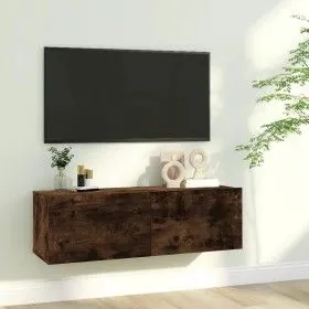 Mueble de TV madera contrachapada roble ahumado 100x30x30 cm de vidaXL, Muebles TV - Ref: Foro24-815096, Precio: 42,29 €, Des...