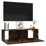 TV-Möbel aus geräucherter Eichenfurnier 100x30x30 cm von vidaXL, TV-Möbel - Ref: Foro24-815096, Preis: 42,29 €, Rabatt: %