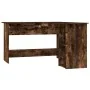 Escritorio esquina madera contrachapada roble humo 120x140x75cm de vidaXL, Escritorios - Ref: Foro24-815384, Precio: 89,84 €,...