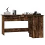 Escritorio esquina madera contrachapada roble humo 120x140x75cm de vidaXL, Escritorios - Ref: Foro24-815384, Precio: 89,84 €,...