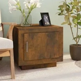 Mesa de centro madera contrachapada roble ahumado 51x50x45 cm de vidaXL, Mesas de centro - Ref: Foro24-817228, Precio: 36,08 ...
