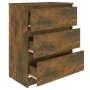Smoked oak plywood sideboard 60x35x76 cm by vidaXL, Sideboards - Ref: Foro24-815510, Price: 70,89 €, Discount: %