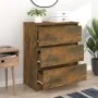 Sideboard aus geräuchertem Eichensperrholz, 60 x 35 x 76 cm von vidaXL, Sideboards - Ref: Foro24-815510, Preis: 74,28 €, Raba...