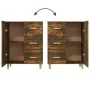 Sideboard aus geräuchertem Eichenholzwerkstoff, 69,5 x 34 x 90 cm von vidaXL, Sideboards - Ref: Foro24-817351, Preis: 66,66 €...