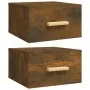 Wand-Nachttische, 2 Stück, Farbe Eiche geräuchert, 35 x 35 x 20 cm von vidaXL, Nachttische - Ref: Foro24-817574, Preis: 40,35...