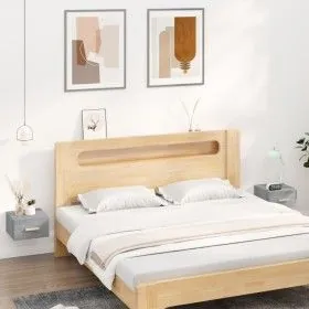 Wall bedside tables 2 pcs Sonoma gray color 35x35x20 cm by vidaXL, Nightstands - Ref: Foro24-817576, Price: 33,88 €, Discount: %