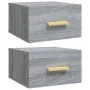 Mesitas de noche de pared 2 uds color gris Sonoma 35x35x20 cm de vidaXL, Mesitas de noche - Ref: Foro24-817576, Precio: 33,81...