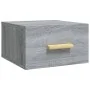 Mesitas de noche de pared 2 uds color gris Sonoma 35x35x20 cm de vidaXL, Mesitas de noche - Ref: Foro24-817576, Precio: 33,81...