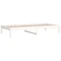 Sofá cama madera maciza de pino blanco 90x200 cm de vidaXL, Camas y somieres - Ref: Foro24-820413, Precio: 86,47 €, Descuento: %